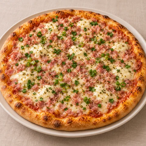 Imagem ilustrativa de pizza Presunto Especial