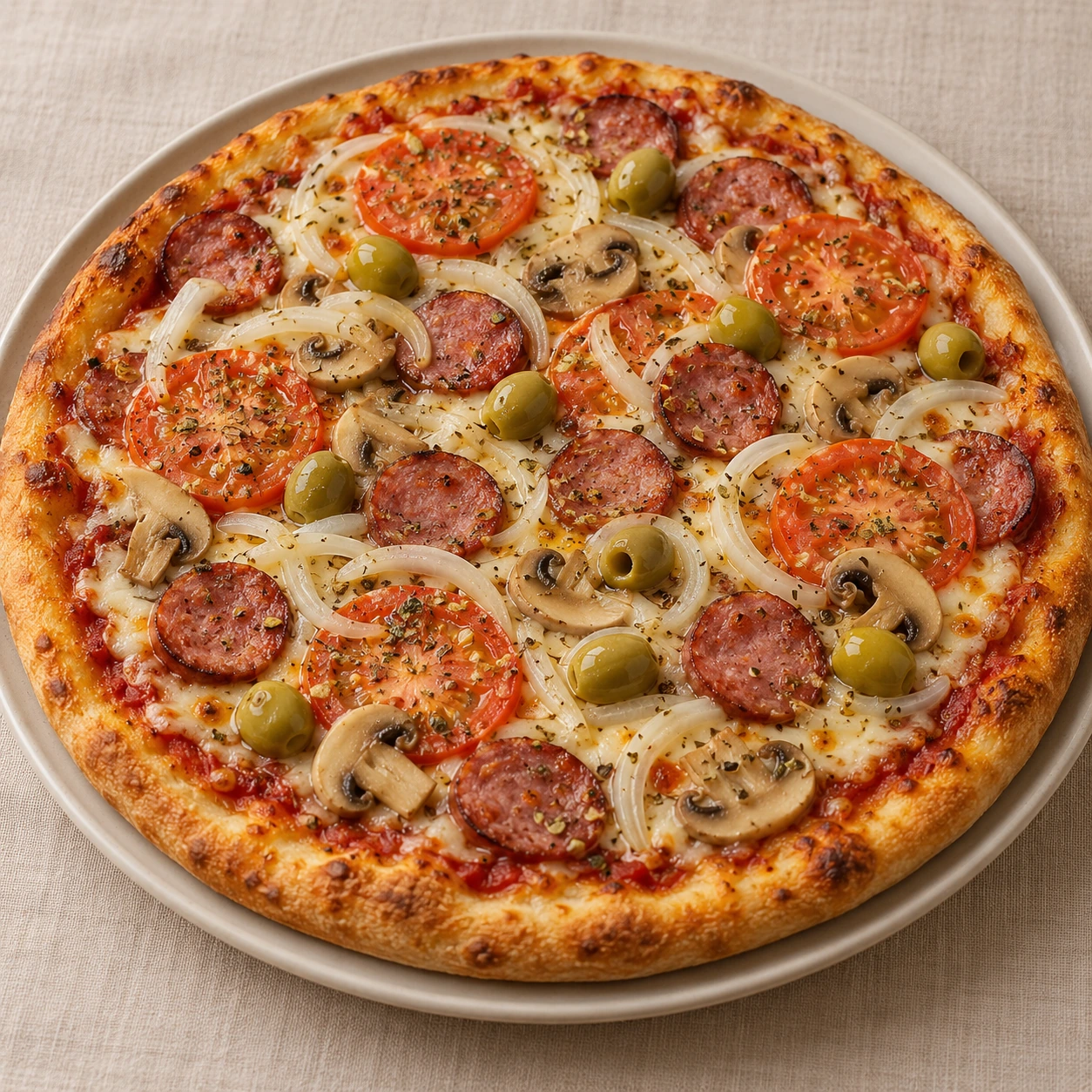 Imagem ilustrativa de pizza Toscana