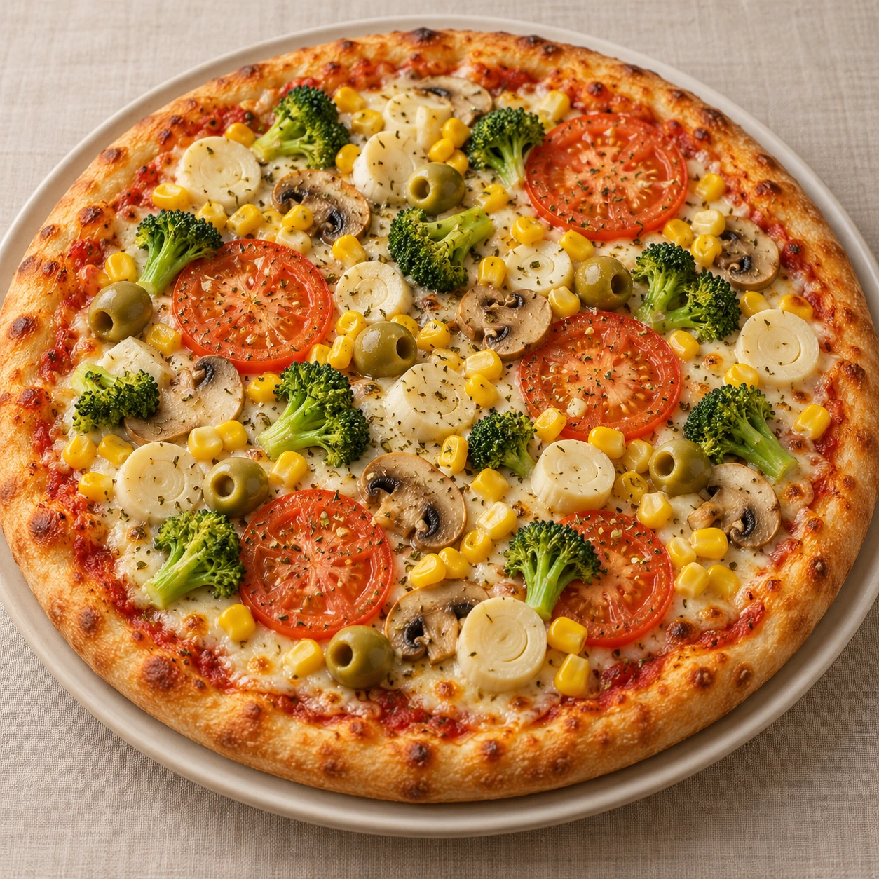 Imagem ilustrativa de pizza Vegetariana
