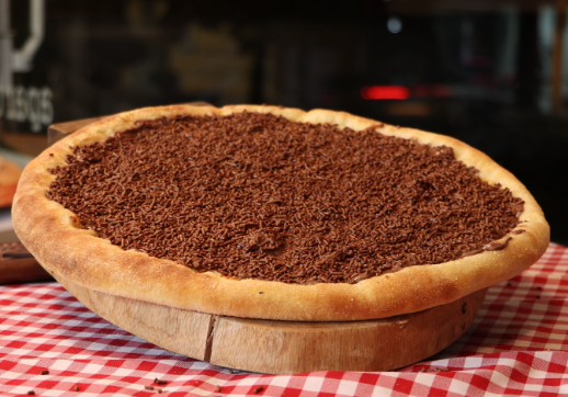 Pizza doce de chocolate